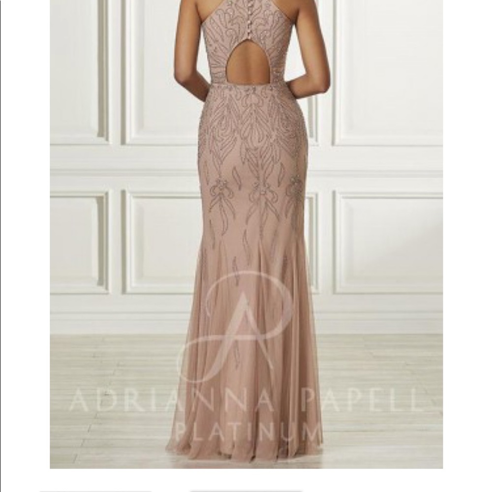Beautiful Adrianna Papell Rose Gold dress. Worn only once for daughter’s wedding